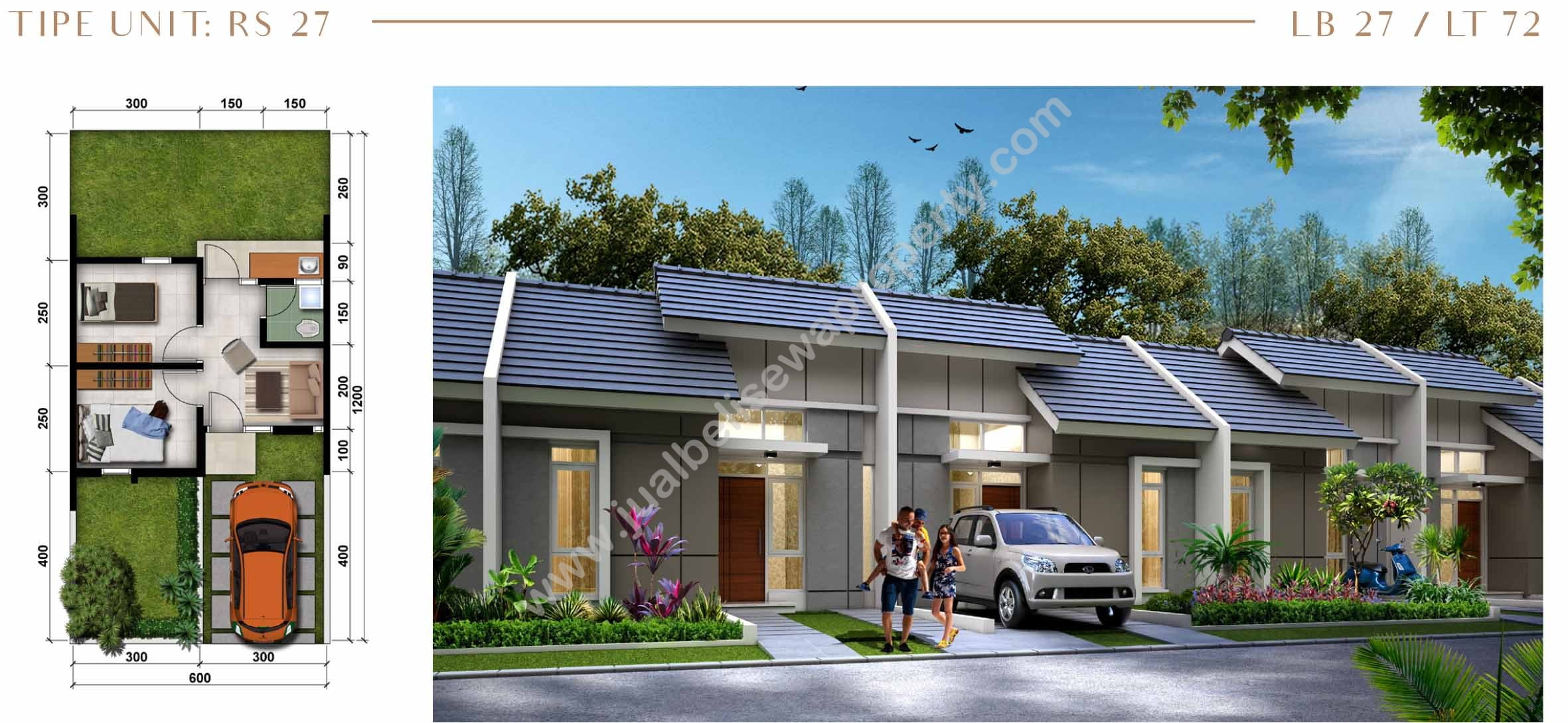 Tipe Unit RS 27 Modern Cilejit - Jual Beli Sewa Property 